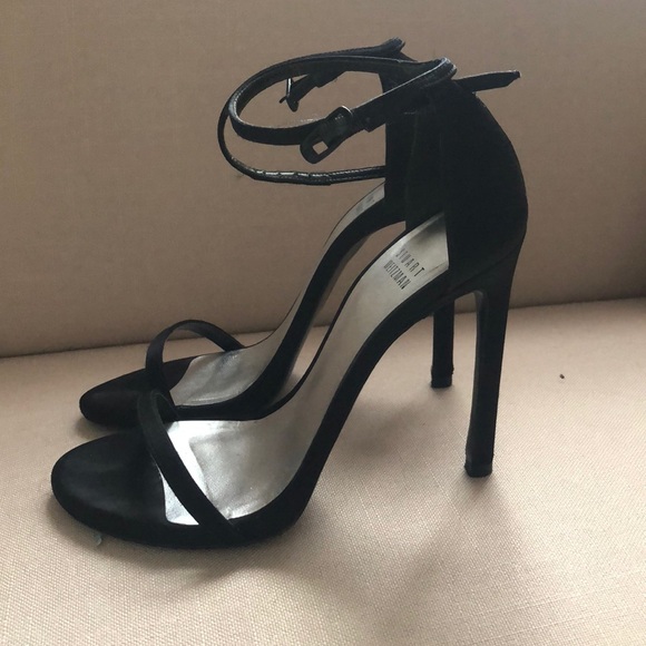 Stuart Weitzman Shoes - Stuart Weitzman black satin Nudist Sandal